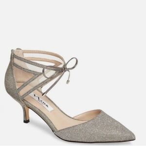 Nina Silver Strappy Heels